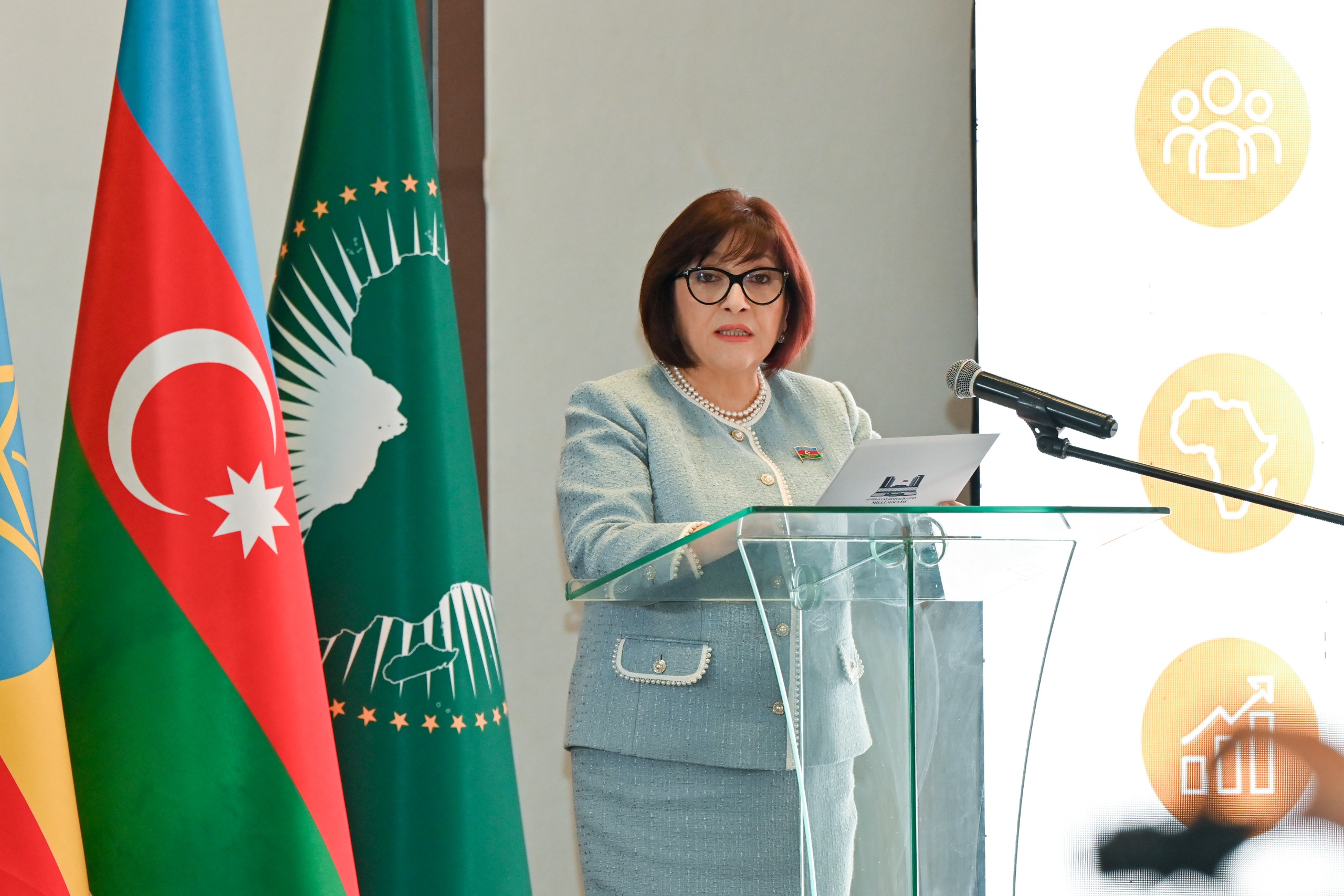 Milli Məclisin sədri Sahibə Qafarova Efiopiyaya rəsmi səfəri çərçivəsində bir sıra ölkələrin səfirləri ilə görüşüb Milli Məclisin sədri Sahibə Qafarova Efiopiyaya rəsmi səfəri çərçivəsində bir sıra ölkələrin səfirləri ilə görüşüb