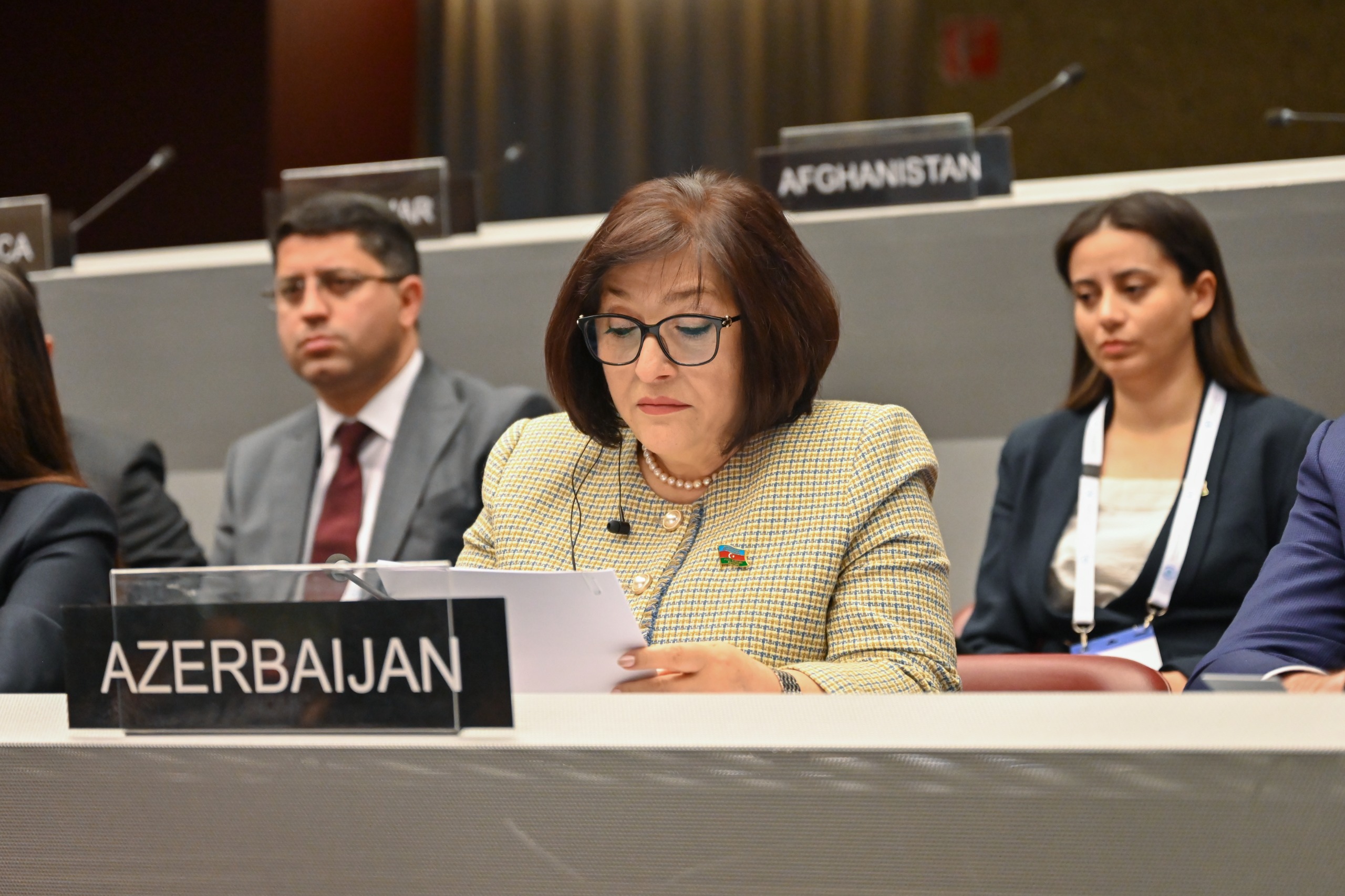 Milli Məclisin sədri Sahibə Qafarova Parlamentlərarası İttifaqın 148-ci Assambleyasında çıxış edib Milli Məclisin sədri Sahibə Qafarova Parlamentlərarası İttifaqın 148-ci Assambleyasında çıxış edib